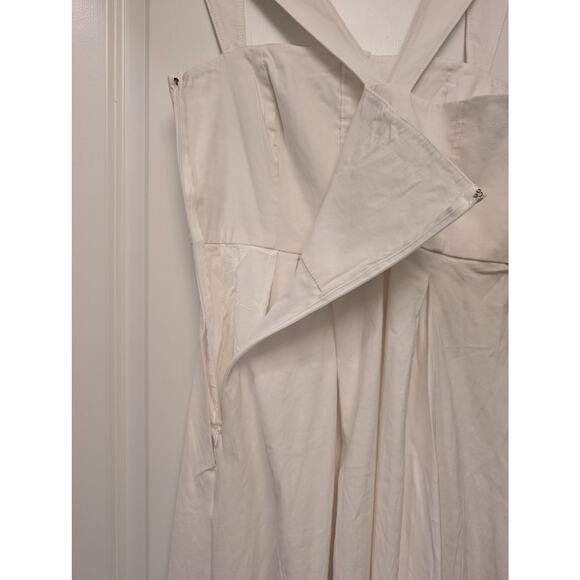 Anthropologie Maeve Square Neck Button Down Linen Blend Midi Dress Size 8 NWT - Picture 7 of 8